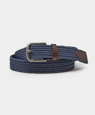 Braided Cotton Belt in Navy