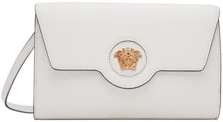 Versace White 'La Medusa' Shoulder Bag