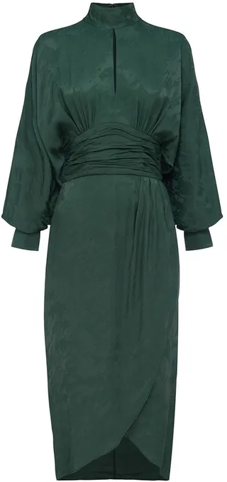 Batwing Sleeve Midi Dress