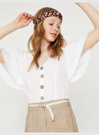 Button Detailed Blouse