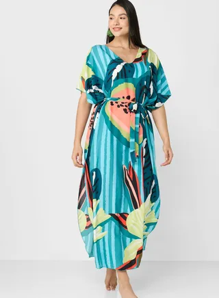 Printed Beach Cover-up
