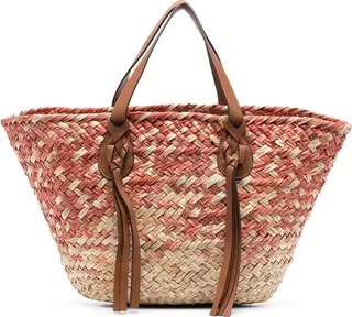 Ombré-Effect Basket Tote Bag