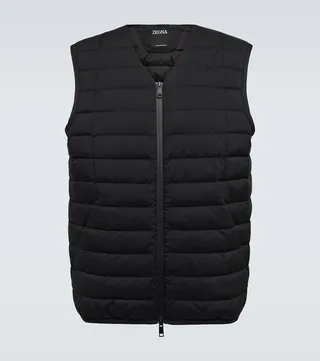 Quilted down vest