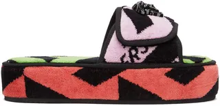 Versace Multicolor 'La Greca' Slippers