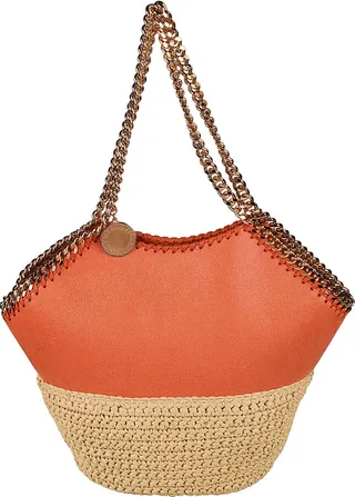 Raffia Half Medium Tote