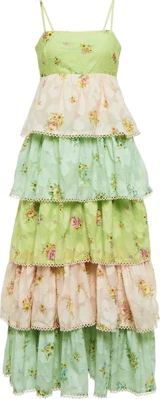 Clementine floral voile maxi dress