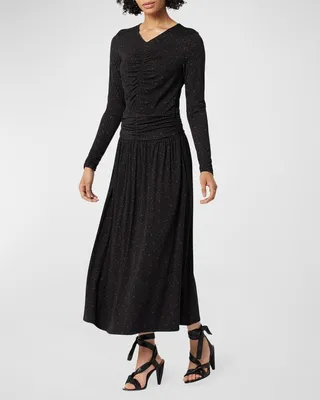 Mire Leopard Jacquard Midi Dress