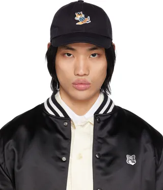 Maison Kitsuné Navy Dressed Fox Cap