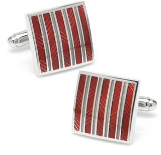 Ox Bull & Trading Co Striped Square Cufflinks