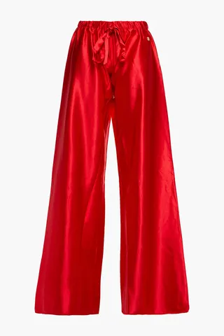 Satin wide-leg pants