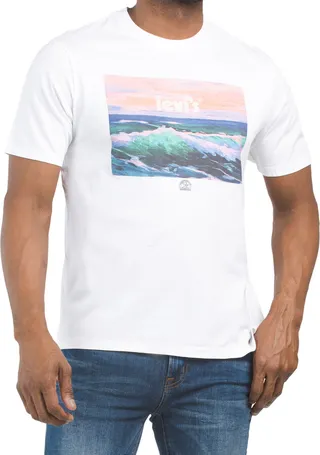 Relaxed Fit Poster Waves Tee