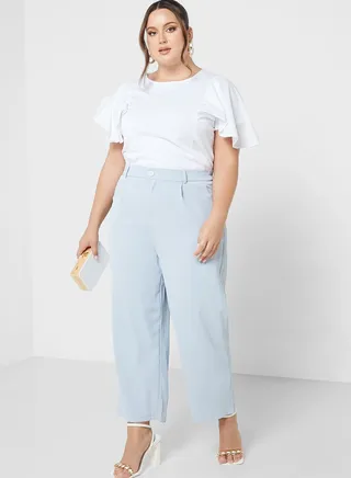 High Waist Seam Detail Pants