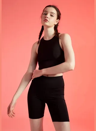 Basic High Waisted Biker Leggings