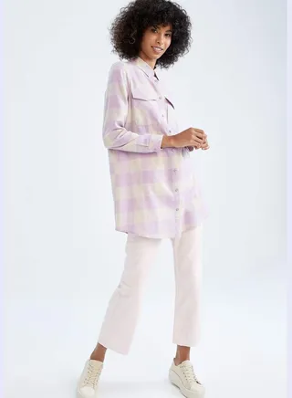 Woman Straight Fit Woven Bottom Trousers