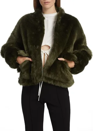 Faux Fur Cropped Jacket