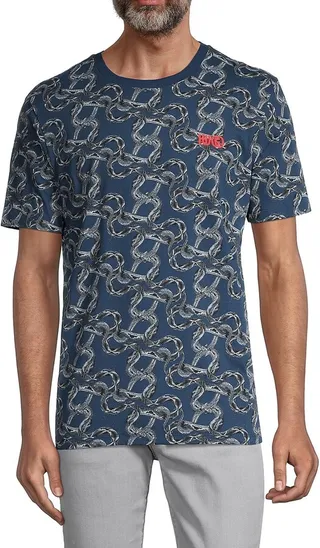 Snake-print Tee