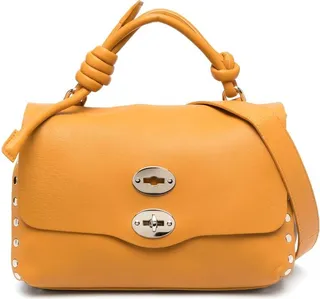 Stud-Detail Leather Shoulder Bag