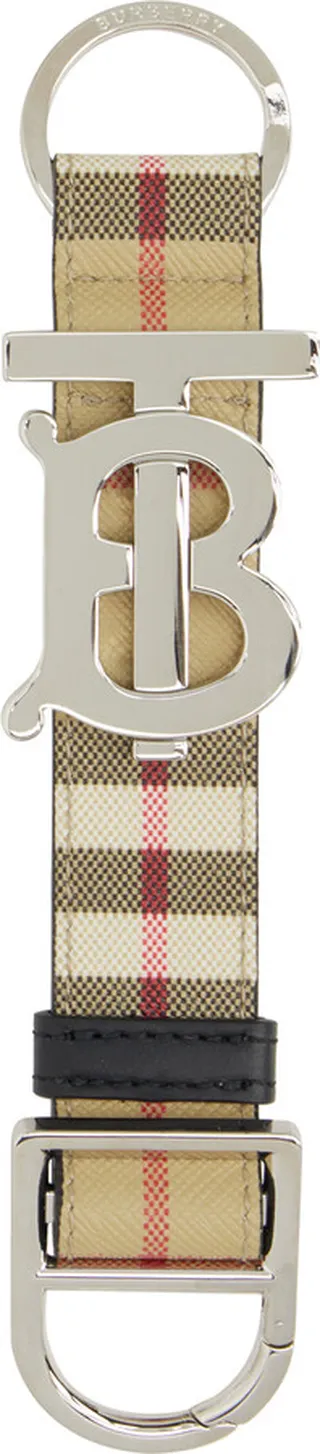 Burberry Beige TB Vintage Check Key Ring