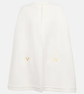 Wool and cashmere cape