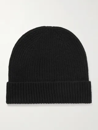 Ribbed Cashmere Beanie