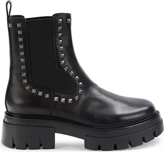 Lenny Studded Leather Chelsea Boots