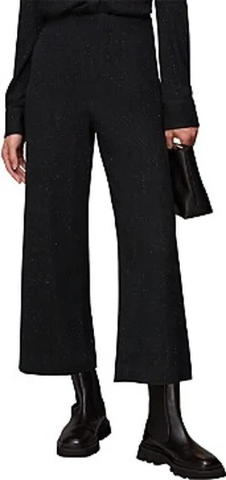 Whistles Sparkle Cropped Straight Leg Pants