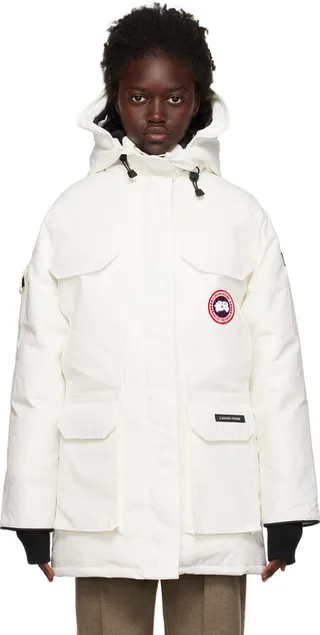 Canada Goose White Expedition Down Jacket