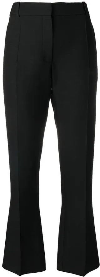 Tailored Cropped Flared Trousers