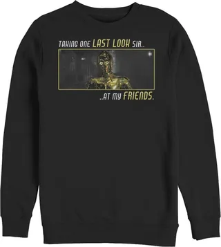 Men's Star Wars: The Rise of Skywalker C-3PO One Last Look Sweatshirt - Black - 2X Large