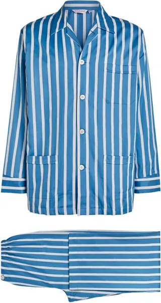 Derek Rose Royal Striped Pyjama Set