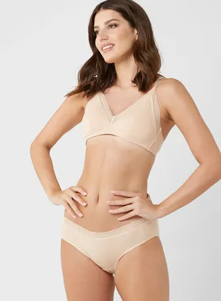 Plunge Neck Bra & Brief Set