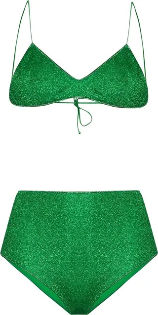 Metallic Effect Bikini Set