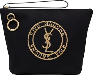 Rive Gauche Embroidered Pouch in Felt
