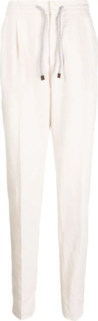 Straight-Leg Elasticated Trousers