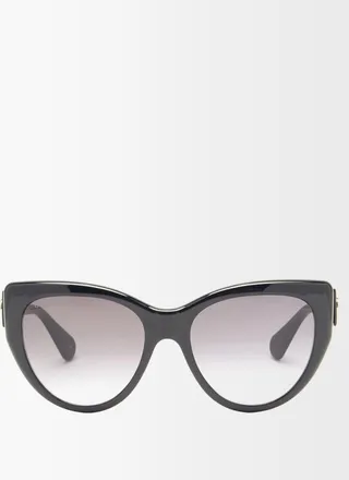 Gg-logo Oversized Cat-eye Acetate Sunglasses