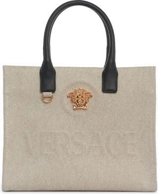 Small La Medusa Logo Canvas Tote