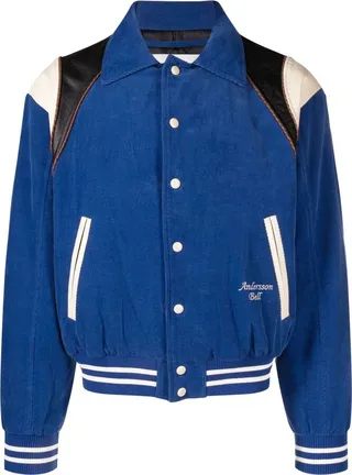 Colour-Block Panelled Bomber Jacket