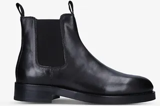 Mens Black Longton Leather Chelsea Boots