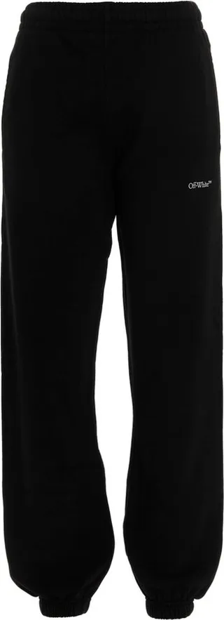 Off-White Logo Printed Straight Leg Trousers