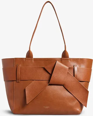 Womens Brown Jimma Faux-leather Tote bag