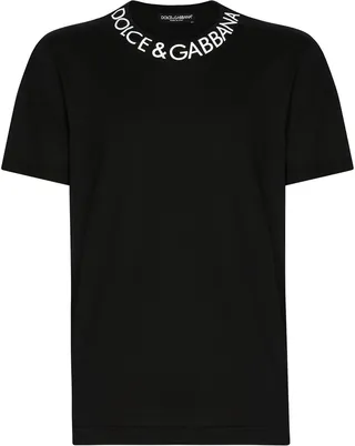 logo-print neckline T-shirt