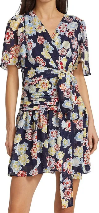 Brynn Floral Mini Wrap Dress