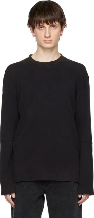 Schnayderman's Black Paneled Long Sleeve T-Shirt