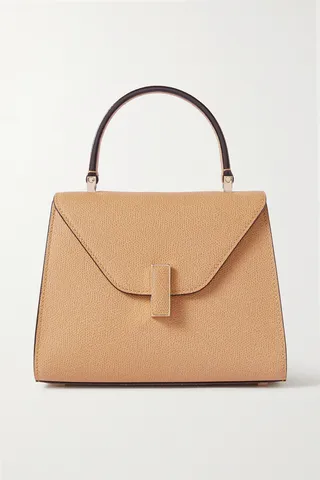 Valextra - Iside Mini Textured-leather Tote - Brown