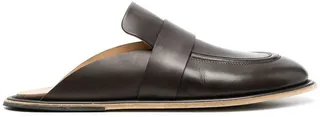 Flat Leather Slides