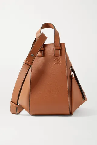 Loewe - Hammock Small Textured-leather Shoulder Bag - Brown