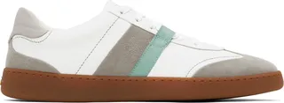 Ferragamo White & Gray Garda Sneakers