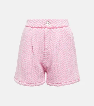 Cashmere and cotton-blend boucle shorts