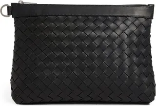 Bottega Veneta Leather Intrecciato Document Case