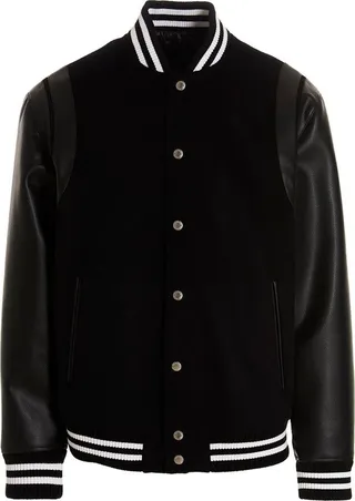 Balmain Logo-Patch Panelled Bomber Jacket